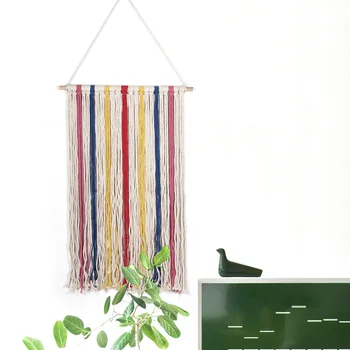 

Colorful Handmade Crocheted Macrame Wall Art Hand Knotted Wall Hanging Tapestry Bohemian Room Decoration Boho Wedding Decor