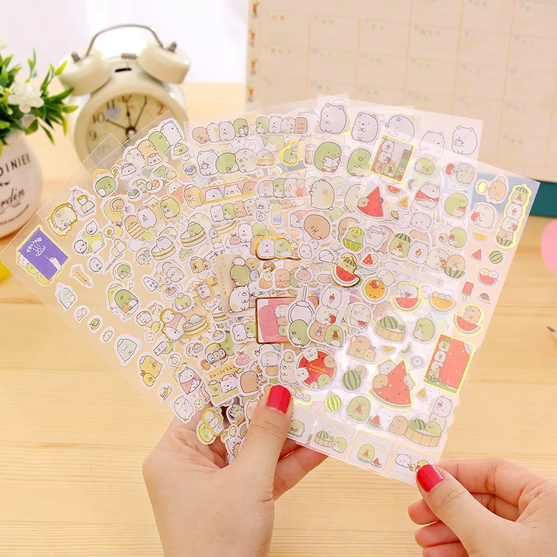 Милые наклейки кроликов ПВХ наклейки для DIY Скрапбукинг дневник телефон дети милое руководство декоративные наклейки s