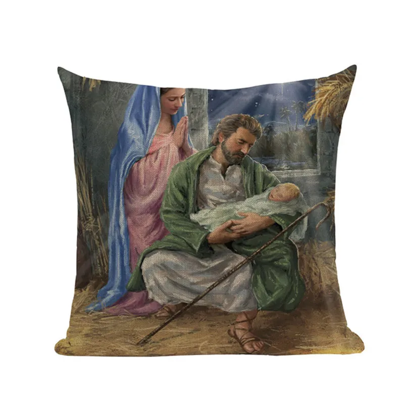 Картина маслом всемирно известная Мэри Хесус девушка с жемчужным принтом пледы подушки Чехол для подушки наволочка для дивана дома дропшиппинг