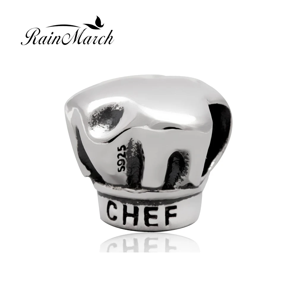

New 925 sterling silver chef hat charms beads diy jewelry Fits for Pandora Bracelet free shipping
