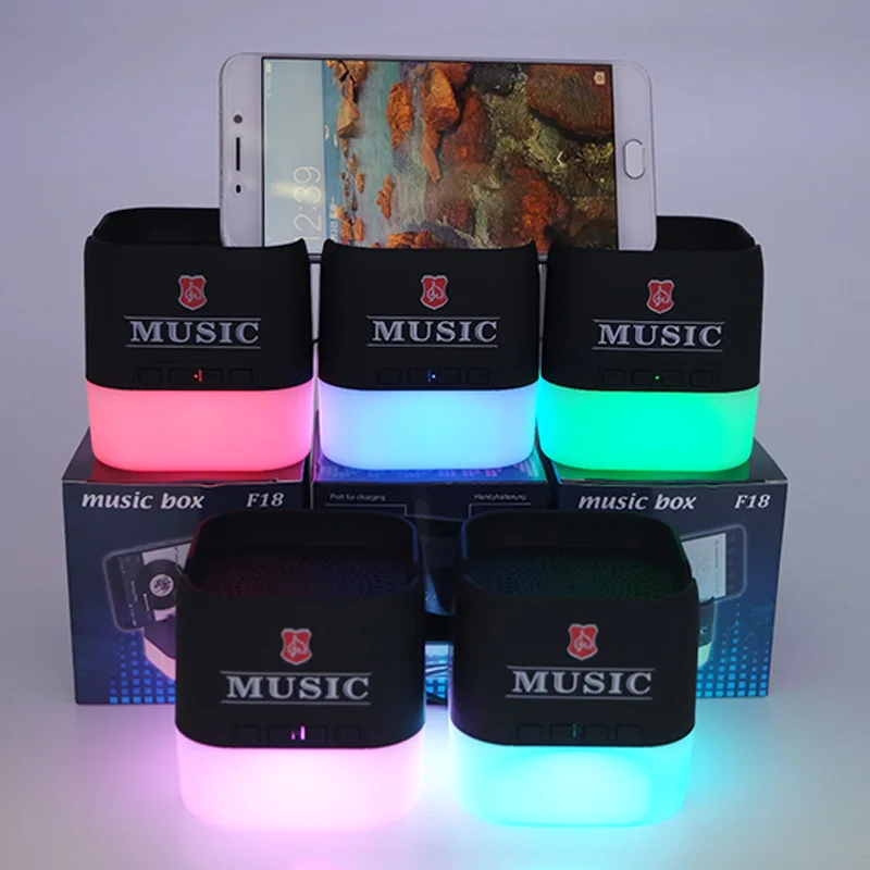 

Bluetooth Speaker Mini Wireless Speaker Colorful Illuminated Phone Holder Wireless Bluetooth Speaker for Mobile Phone