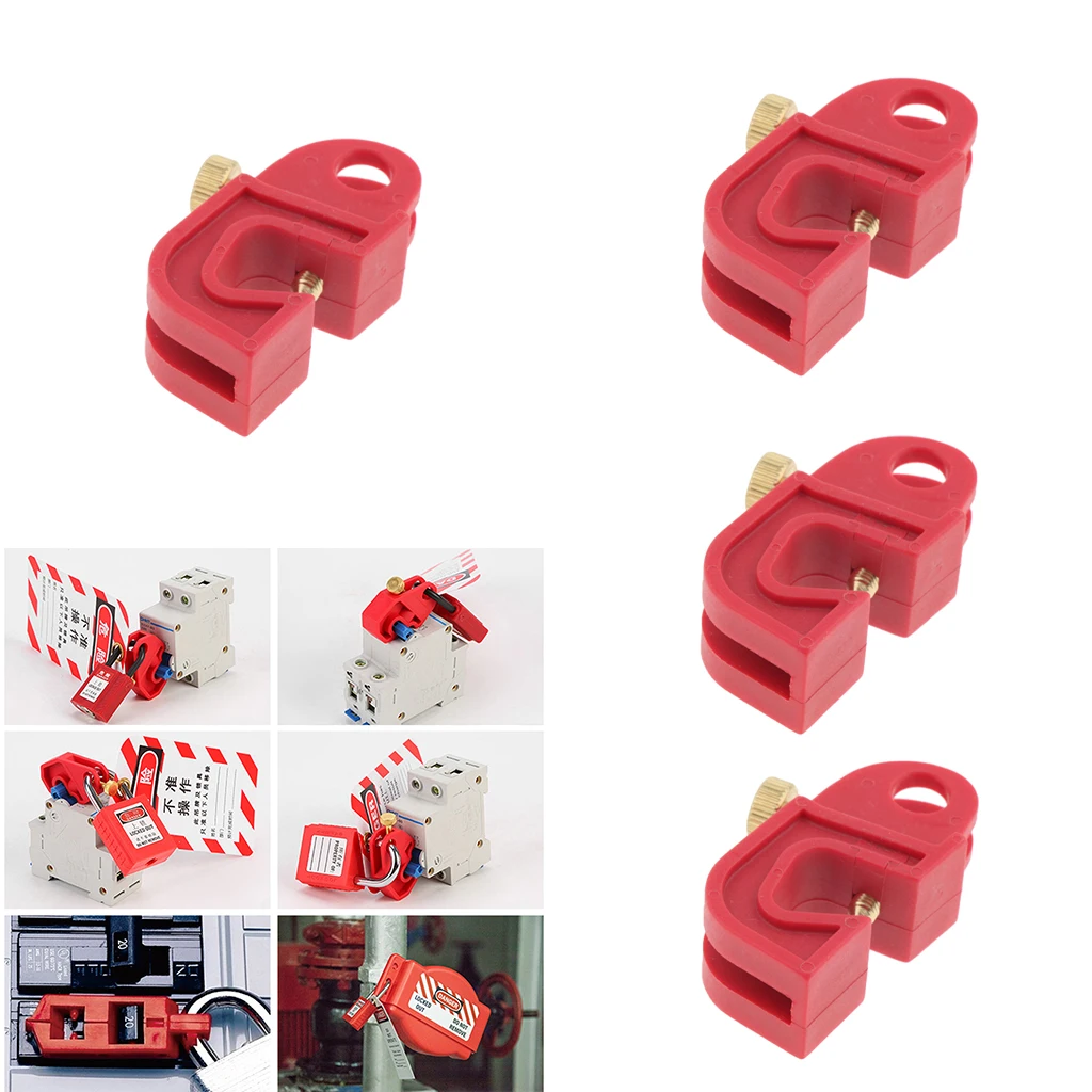 5PCS Universal Circuit Breaker Lockout Red with Twisted Screw