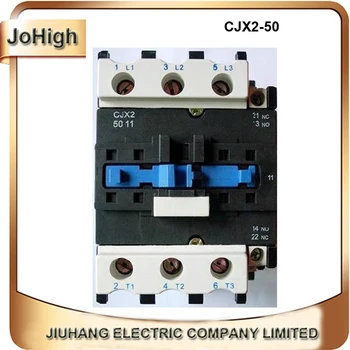 

CJX2-5011 AC Contactor 1NO+1NC 50A Coil Voltage 380V 220V AC Contactor