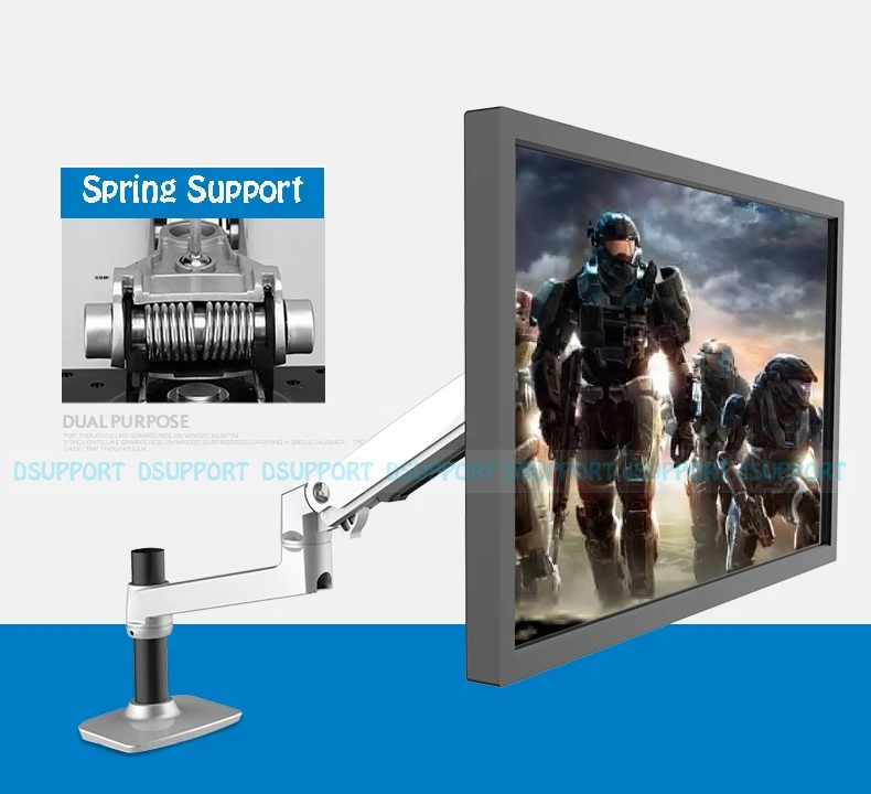 Liga de Alumínio de Alta Livre de Levantamento Aperto em Movimento Qualidade Ultra-longo Braço Monitor Lcd Titular Alongar Mesa Total tv Montagem Led - Imagem 5