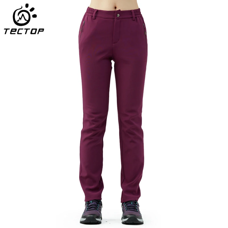 Women Winter Windproof Thermal Fleece Hiking Pants Sport Outdoor