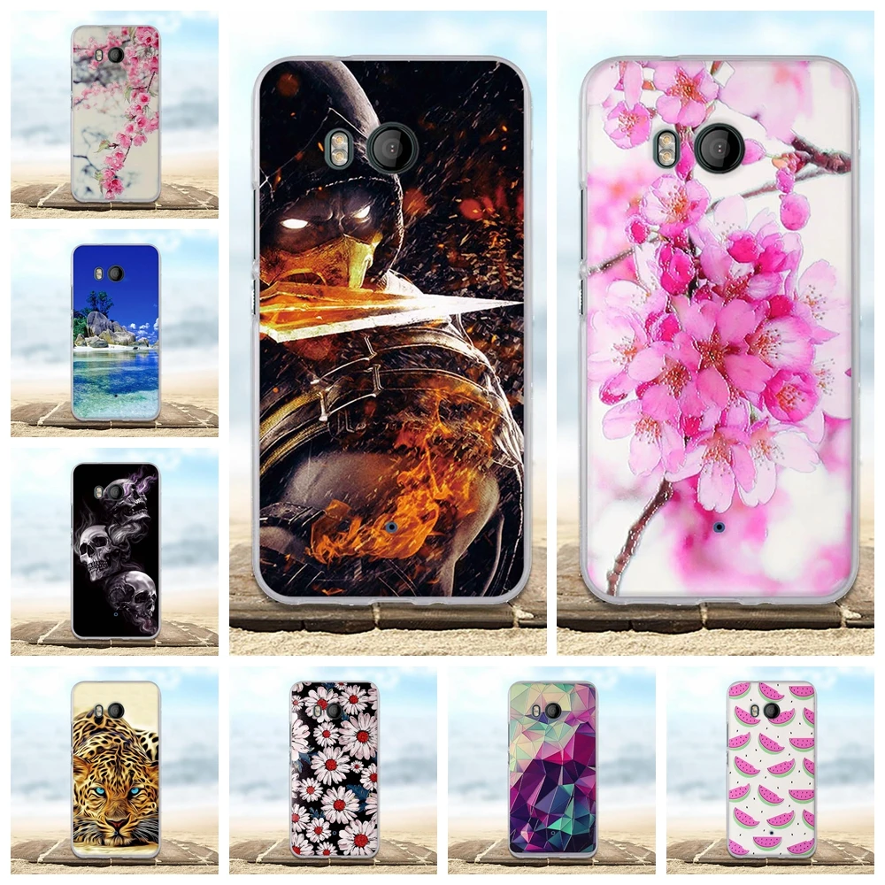For HTC U11 Case 5.5 '' Cover Soft TPU Silicone Fundas Coque 3D Cute Flower Bags Shell U 11 Phone Cases | Мобильные телефоны