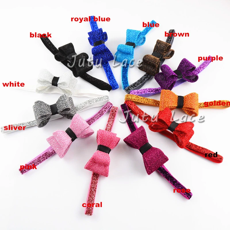 20pcs/ Lot Hair Accessories Bow Headwear wholesale Jersey Layered