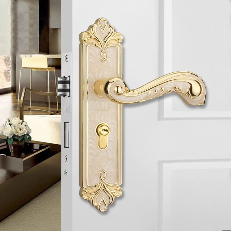  Zinc Alloy Personal Protection Home Lock Silent Solid Security Lock Door Latch Living Room Bedroom  - 33031680897