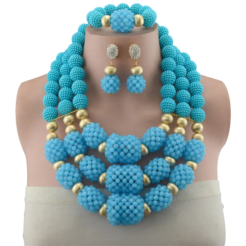 2018 Bridal Gift Nigerian Wedding African Beads Jewelry Set Brand Women Fashion Dubai Gold Color Copper Beads Jewelry Set 2018 Bridal Gift Nigerian Wedding African Beads Jewelry Set Brand Women Fashion Dubai Gold Color Copper Beads Jewelry Set