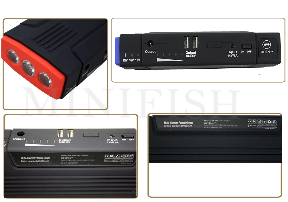 Portable Multifunction 600A AUTO Emergency Start Battery Charger Engine Booster Power Bank Car Jump Starter For 12V Battery Pack Portable Multifunction 600A AUTO Emergency Start Battery Charger Engine Booster Power Bank Car Jump Starter For 12V Battery Pack