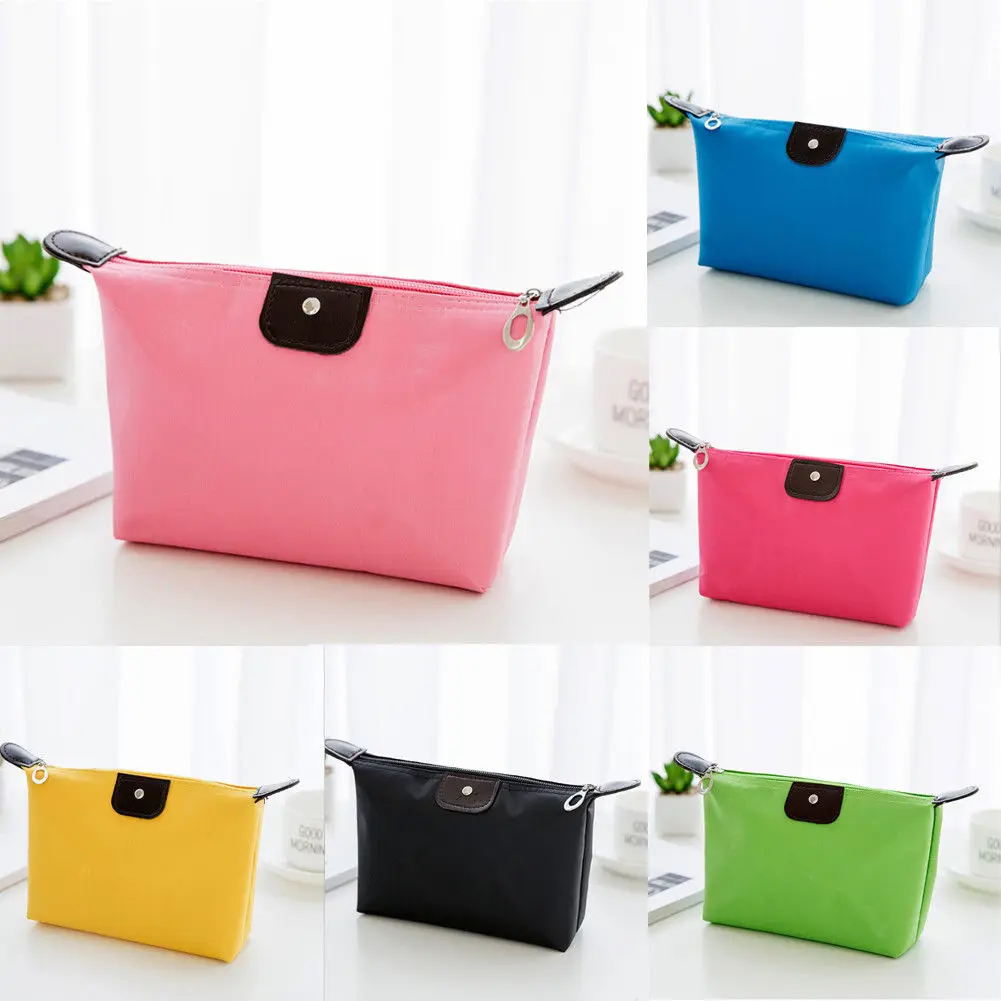 

2018 Hot 6 Colors PU Waterproof Cosmetic Portable Makeup Bag Purse Bag Organizer Pencil Case Storage Pouch Zipper Handbag