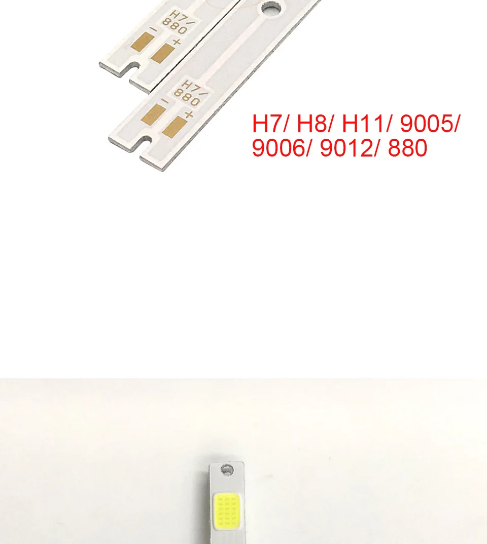 4pcs COB LED Chip for C6 Car Headlight Bulbs H1 H3 H4 H7 COB Chip Light Source Cold White Color C6 LED Lamp Auto Headlamp Chips (11)