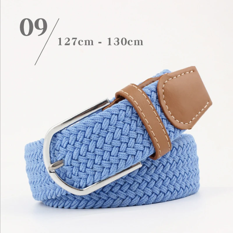 bullhide belts ZLD  Casual stretch woven belt Women's unisex Canvas elastic belts for women jeans  Modeling pin buckle belt 120-130CM men's belts Belts