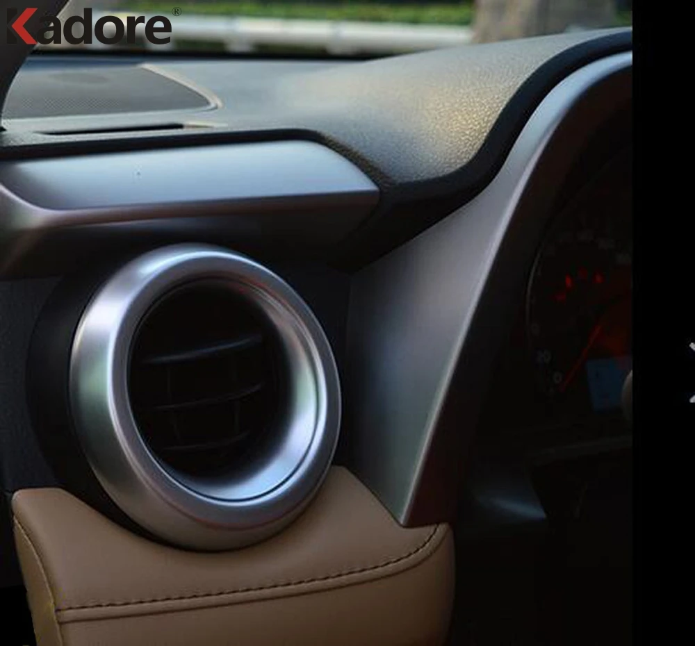 Для Toyota RAV4 RAV 4 ABS Матовый Вентиляционный Выход крышка отделка кольцо украшение литье автомобиля Стайлинг Аксессуары для интерьера