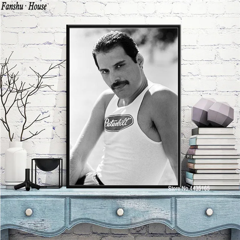 Плакат Freddie Mercury, богемная Рапсодия, Настенная картина, печать на холсте, живопись для гостиной, украшение дома - Цвет: Оранжевый