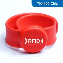 WB07 силиконовый браслет для радиочастотной идентификации RFID Браслет для контроля доступа по отпечаткам 125 кГц 64 бит, оборот в минуту(R/O TK с TK4100 чип