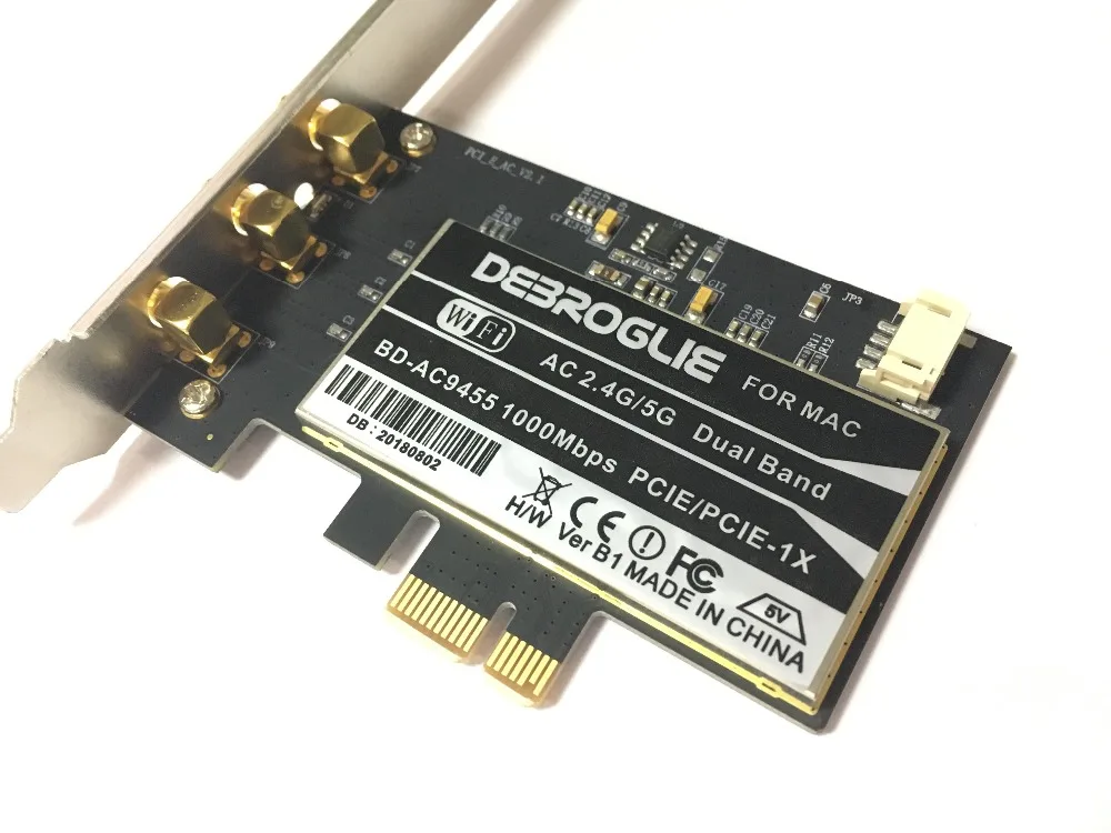 DEBROGLIE 1000 Мбит/с двухдиапазонный 802.11ac Настольный PCI E WiFi адаптер PCi Express