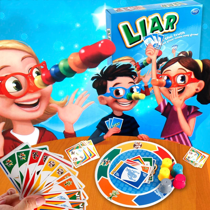 Liar Game стрейч правду и нос может вырасти Настольная игра игрушка-головоломка для Семья детей с английского инструкции # e