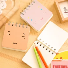 4 шт. катушка экспрессии портативная на кольцах Корейская книга оптом специальная 8,9*8,9 см Милая тетрадь в твердой обложке Мультяшные ноутбуки 3 цвета