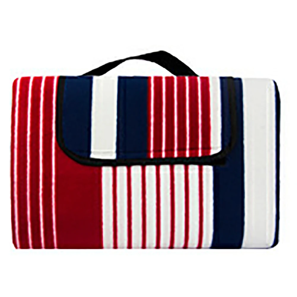 

With Carrying Handle Outdoors Picnic Blanket Thicken Folding Flocking Mat Waterproof Moisture Proof Heat-insulated