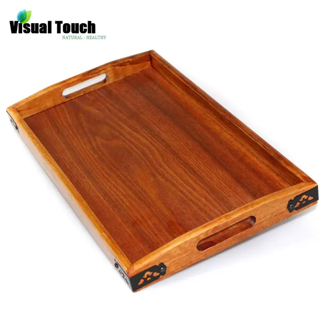 Visual Touch Tanoak Wood Dinning Bread Breakfast Tray Serving Trays Visual Touch Tanoak Wood Dinning Bread Breakfast Tray Serving Trays For Dessert Cake Cupcake Fruit Large