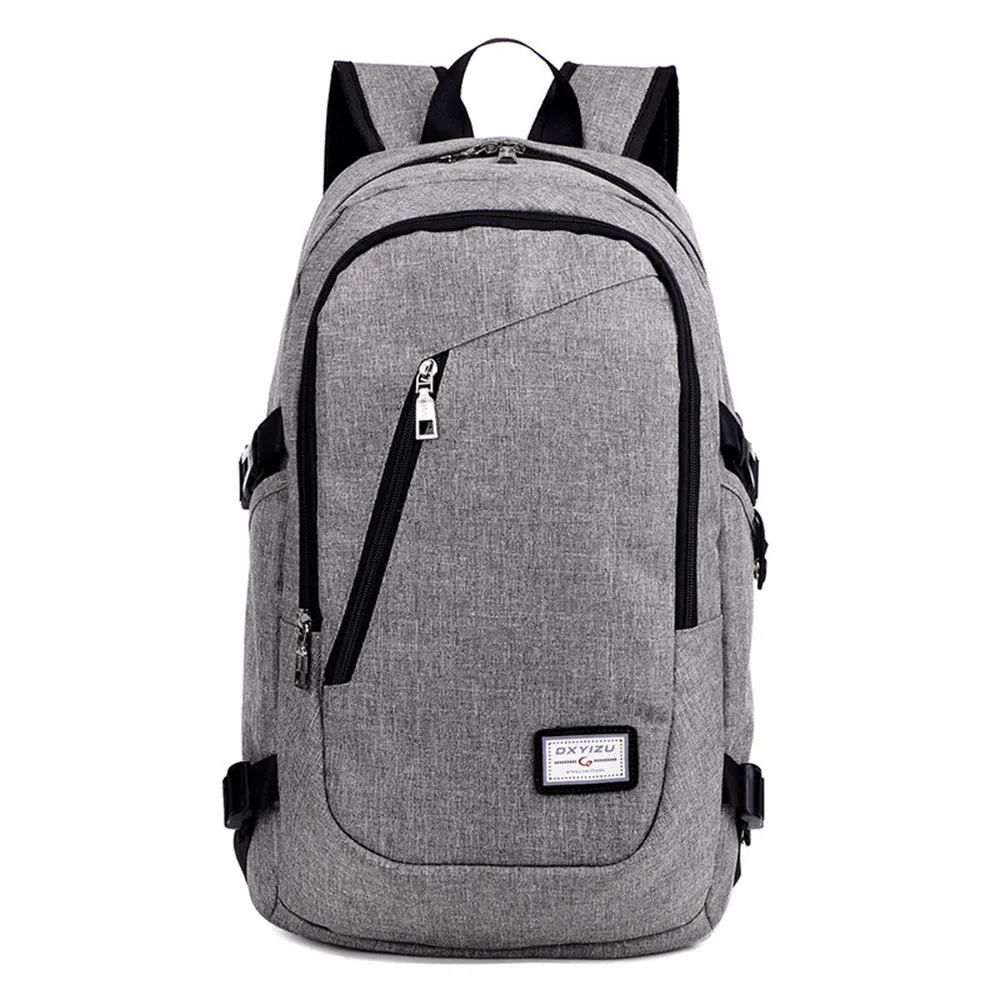 Computadora Portátil mochila con puerto de carga USB Unisex viajes de ocio mochila femenina # YL5