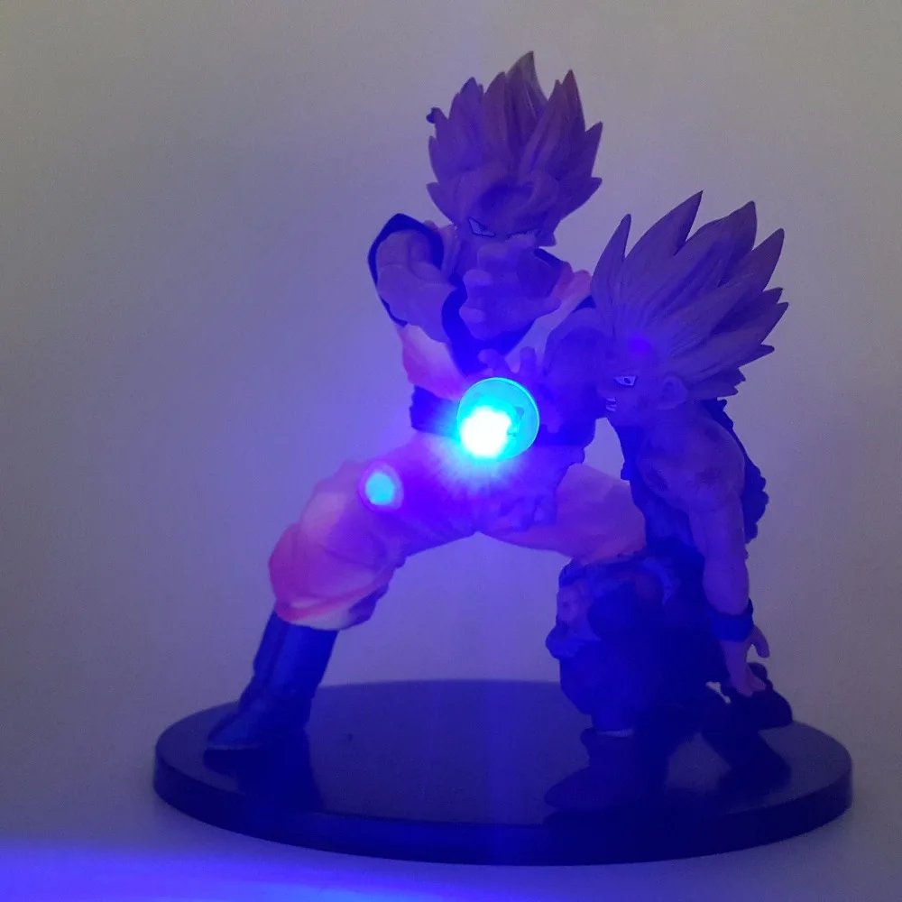 Dragon Ball Z фигурки Сон Гоку папа Сын Гохан камехамеха светодиодный светильник аниме