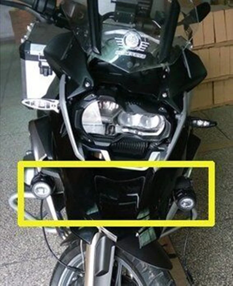 Мотоциклетный светодиодный противотуманный светильник, безопасная лампа для вождения с велосипедными вспомогательными противотуманными аксессуарами, защита и жгут проводов для BMW R1200GS ADV