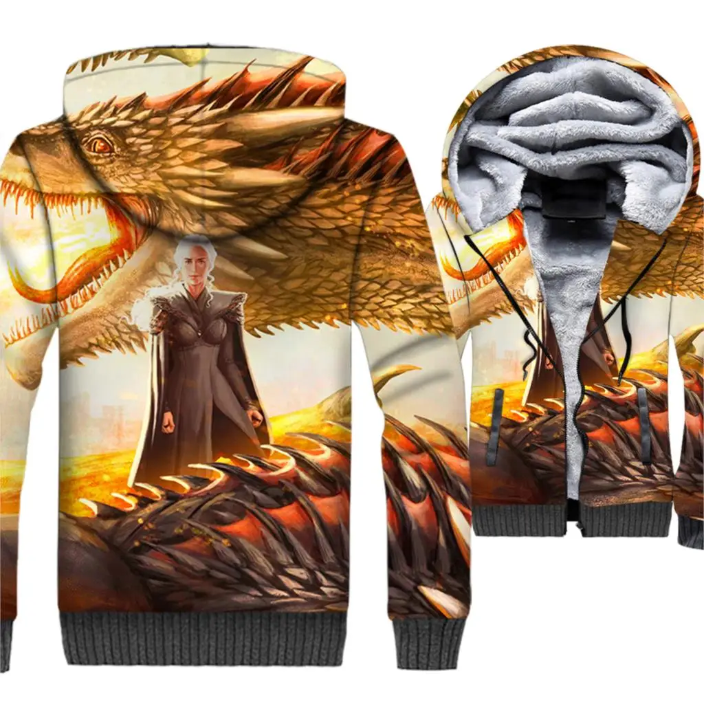 Объёмный рисунок (3D-принт) шерсти лайнера куртка swag горячая Распродажа Игра престолов пальто одежда высокого качества 2018 зимние мужские