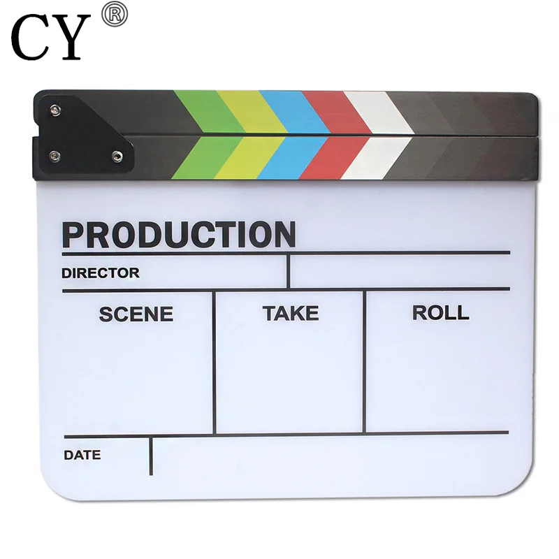 

Factory Outlets 2Pcs/Lot TV Film Movie English Clapper Board Acrylic Clapperboard New Arrivals