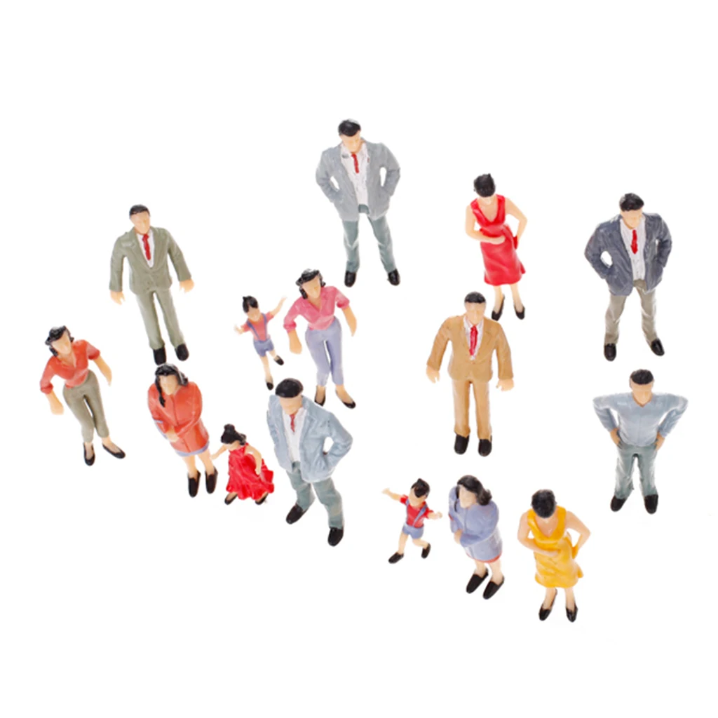 

25 Pcs 1:25 Scale Mini Standing People Figure Toys for Diorama, Model Train Park, Architecture Projects