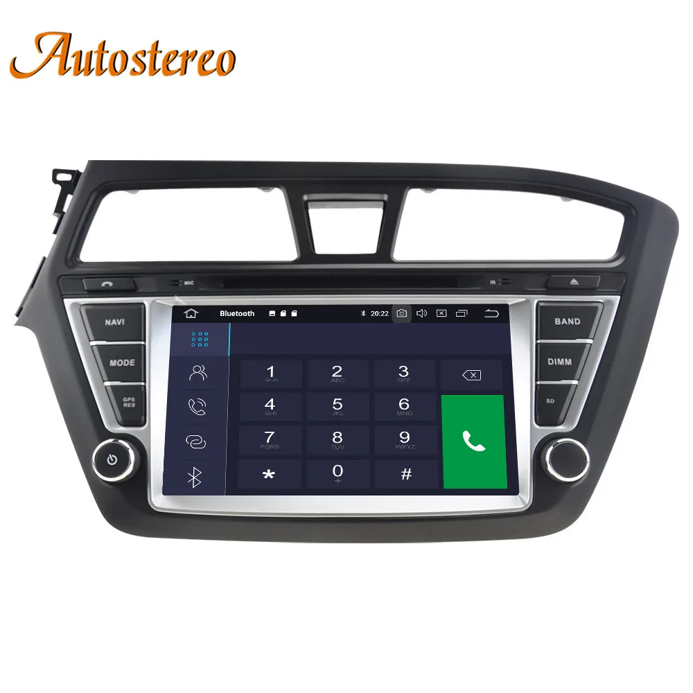 Perfect Android 8.1 Car DVD player GPS navigation For HYUNDAI I20 2014-2017 multimedia player Head unit tape recorder radio player IPS 5