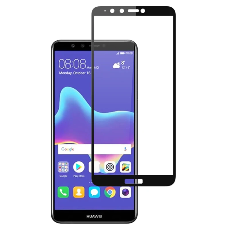 Для huawei Y9 2018 полное покрытие 3D Экран протектор 9 H закаленное Стекло защитную