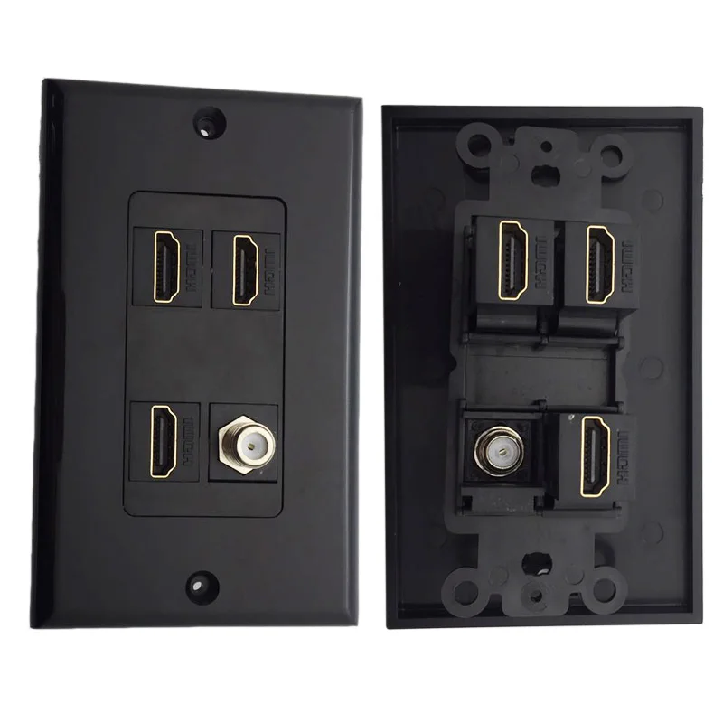 3 x HDMI настенная ТВ антенна с головкой F и разъемом Мама мама белого/черного