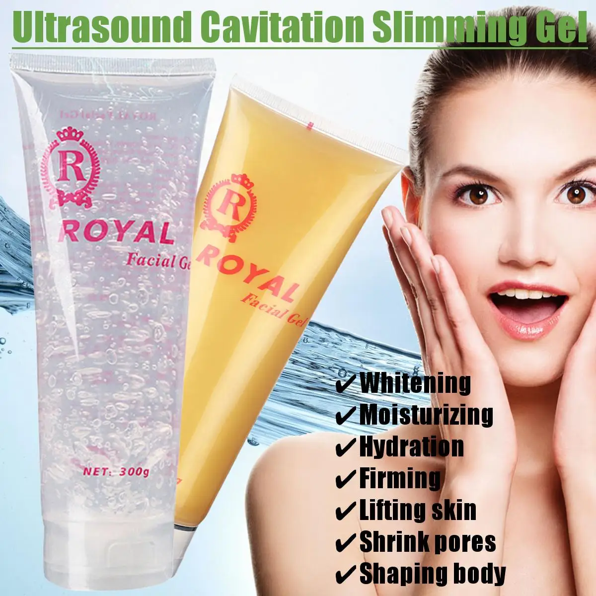 

300ml Ultrasonic RF Machine Moisturizing Cream Inject Gel Massager Beauty Device Face Lifting Tighten Rejuvenation Body Slimming