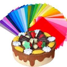 40 шт. DIY полиэстер 15X15 см войлочный нетканый материал цветной лист ткани ремесло рукоделие смешанные цвета украшения дома