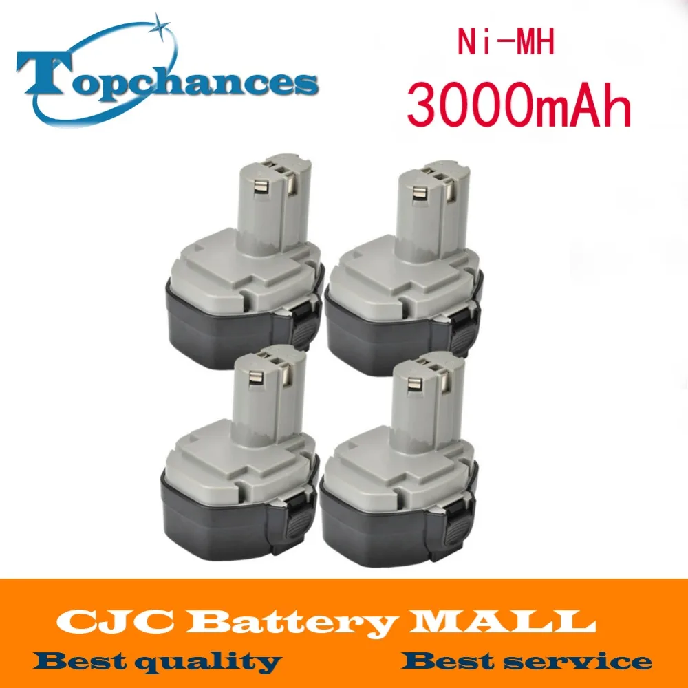 4x14,4 V Расширенный 3000 mAh 3.0AH Ni-MH аккумулятор для MAKITA 1433, 1434, 1435, 1435F, 192699-A, 193158-314,4 вольт Электроинструмент США