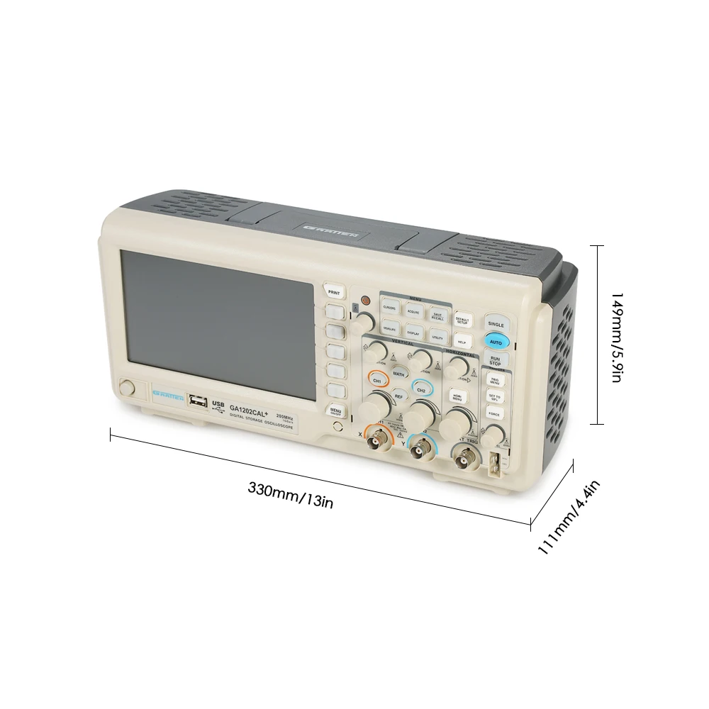 2CH 200 МГц цифровой осциллограф Сфера Метр 8-битный логический анализатор 1GSa/s частота дискретизации GA1202CAL+ 232/USB осциллограф