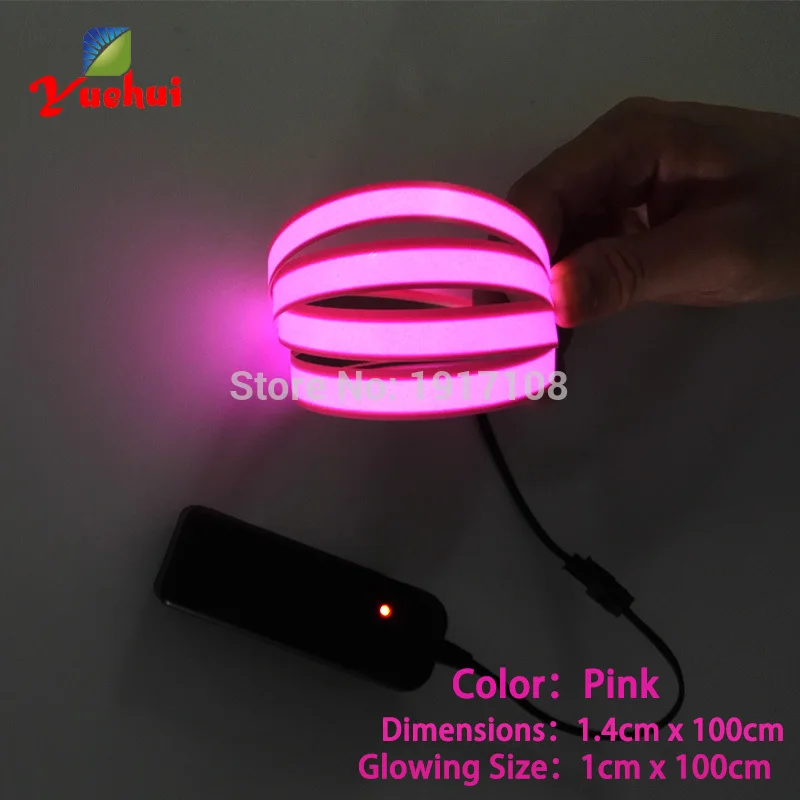 

2019 NEW kind DC-3V Flashing 8Color 1.4X100CM el tape el wire el strip for car,house, Glow party decoration,dispaly,holiday, Bar