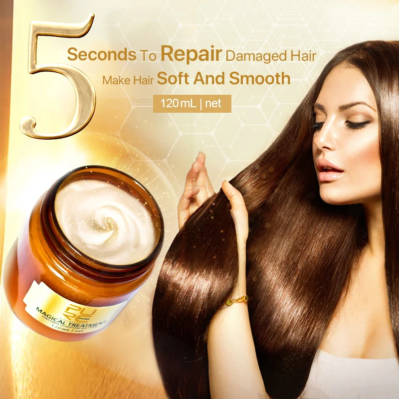 

PURC Magical Treatment Hair Mask Nutrition Infusing Masque for 5 Seconds Repairs Hair Damage Restore Soft Hair