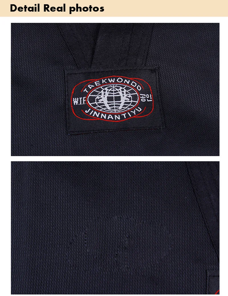 taekwondo clothes black detail 7