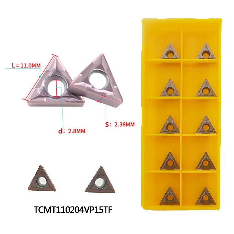 

TCMT110204 VP15TF TCMT21.51 Carbide Inserts Cutter CNC Lathe Turning Tools For Metal Internal Turning Tool Wholesale TCMT110204