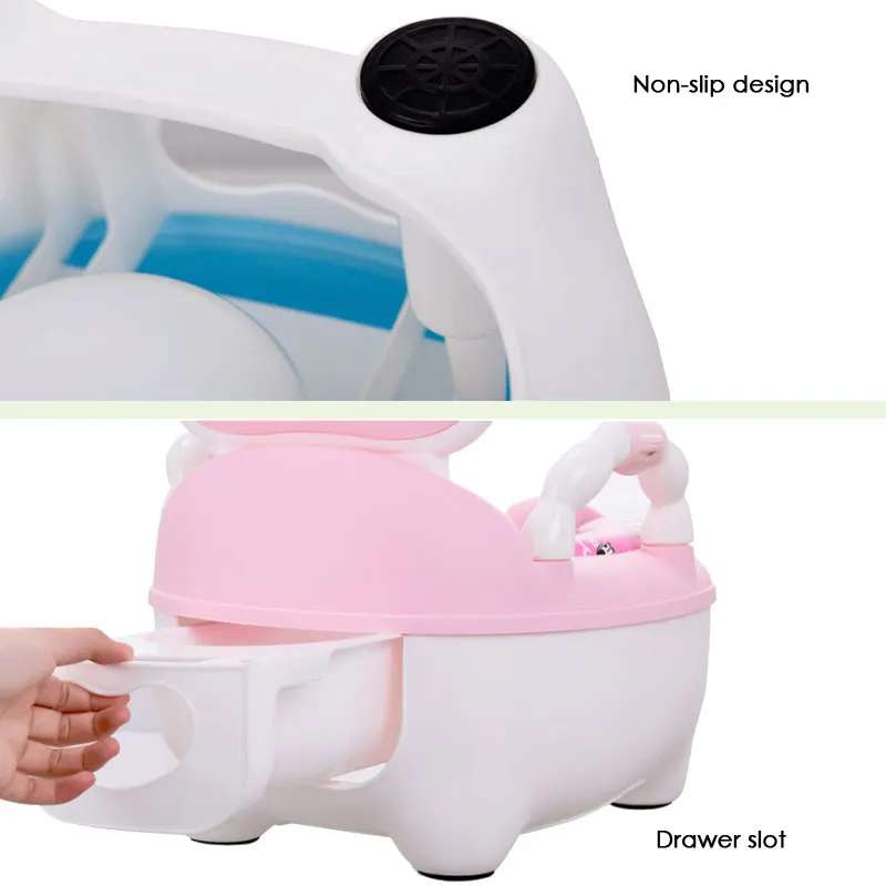 Cute Animal Cows Baby Pot Infantil Portable Toilet Baby Potty Toilet Bowl Toilet Seat For Babies Kids Backrest Potty Training