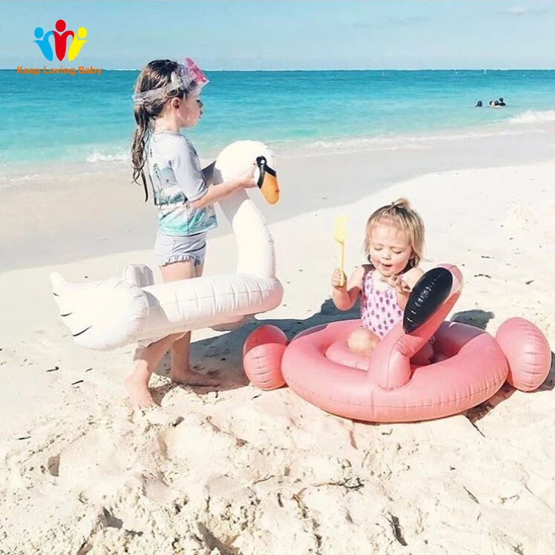 Inflatable Flamingo Swimming accessori Baby Summer Water Fun Pool Toy Kids Swimming in the pool Toys Kids Accessories