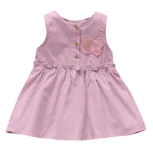 TELOTUNY/модное однотонное платье с бабочками без рукавов для маленьких девочек; солнечное платье принцессы; Новинка года; платье для малышей; Z0208