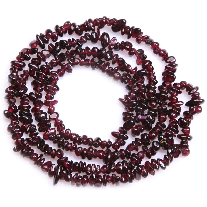 

3-5x6-8mm Dark Red Garnet Beads Natural Freeform Chips Beads For Jewelry Making Beads 32'' Needlework DIY Beads Trinket