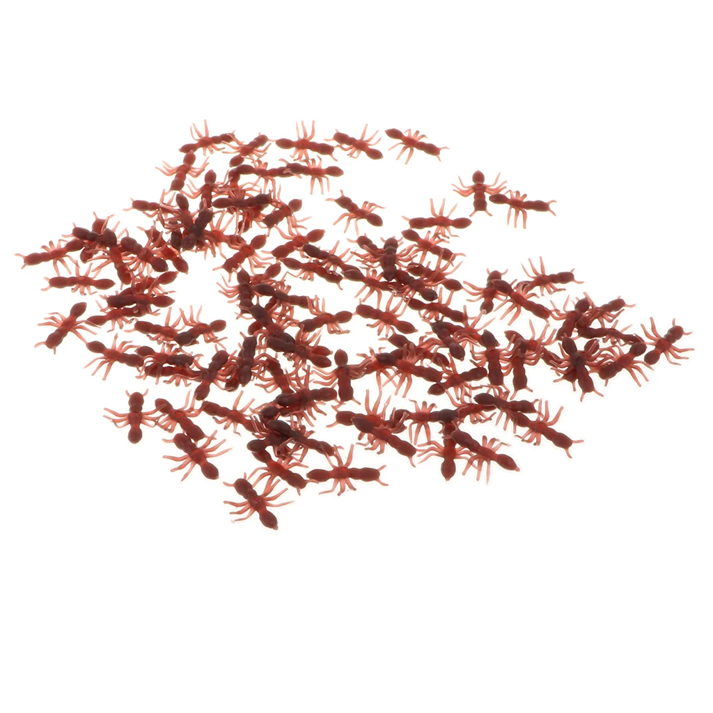 100 Pcs Plastic Fake Ants Insect Figures, Children Joke Prank Toys, Halloween Party Supplies