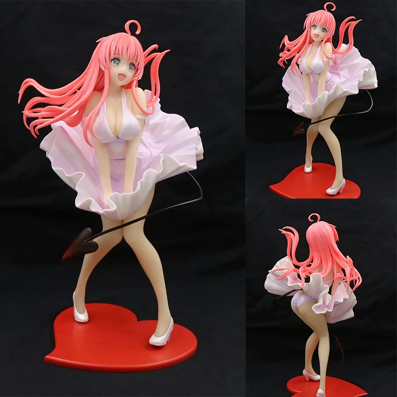 Аниме To LOVE Ru LaLa саталиновое платье деловое Ver. Мягкая грудь ПВХ фигурка