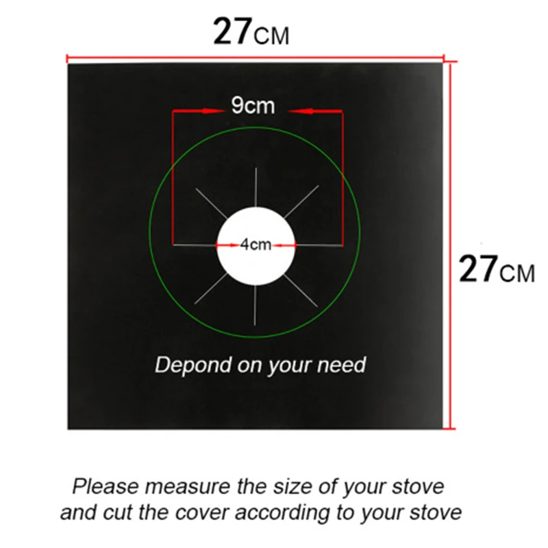 4 шт./компл. газовая плита Плита защитные крышки/вкладыш очистить коврик Одиночная газовая горелка плита протектор Кухня аксессуары