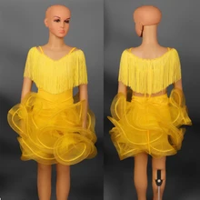 Для детей и взрослых с бахромой латинские танцы Самба salsa ча lumba одежда для выступлений конкурс регата feminina платье танцев